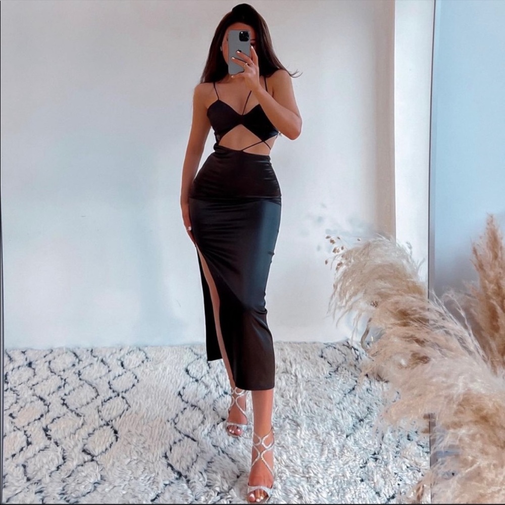 Zara Asymmetric Midi Dress